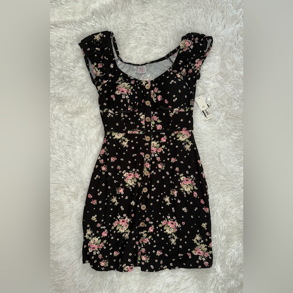 Black floral dress